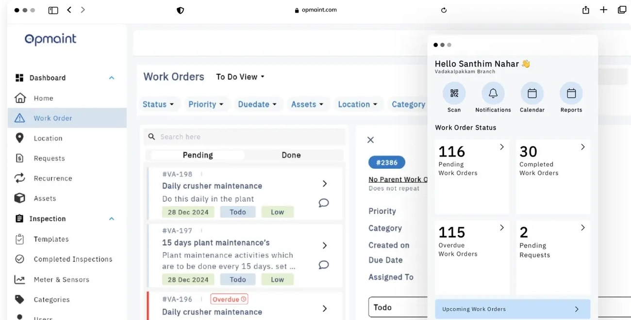 Opmaint Dashboard