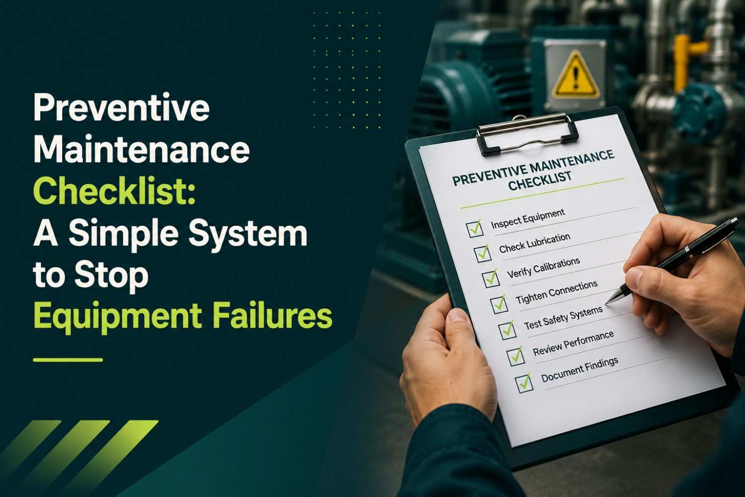 Preventive Maintenance Checklist: A Simple System to Stop Equipment Failures