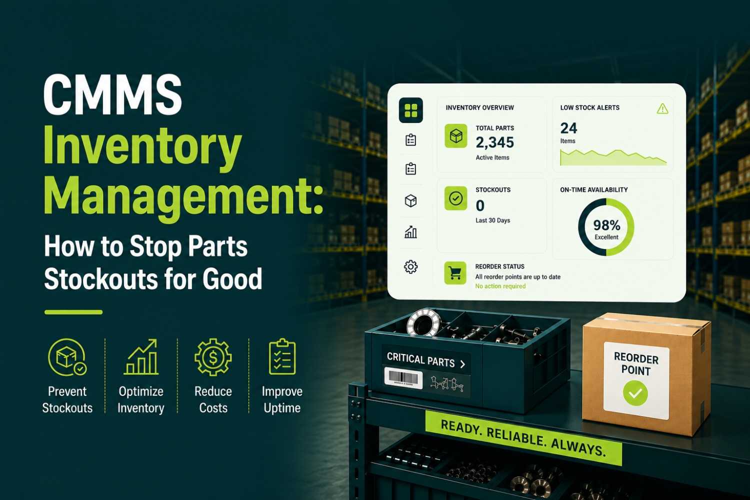 CMMS Inventory Management: How to Stop Parts Stockouts for Good