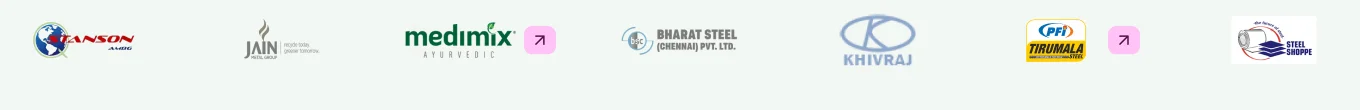 Canson, Jain Group, Medimix, Bharat Steel, Khivraj, PFI Tirumala and Steel Shoppe